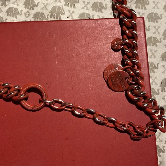 Patrizia Pepe Vintage Gorgeous Metal Link Logo Belt Rare 